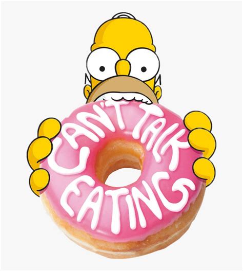 donut simpsons homer homer eating donuts hd png  kindpng