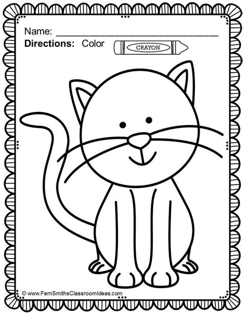 color  fun family pets animal coloring books cat coloring page