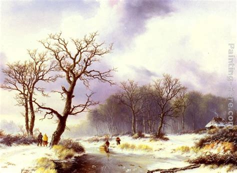 willem bodemann  winter landscape painting anysize    winter