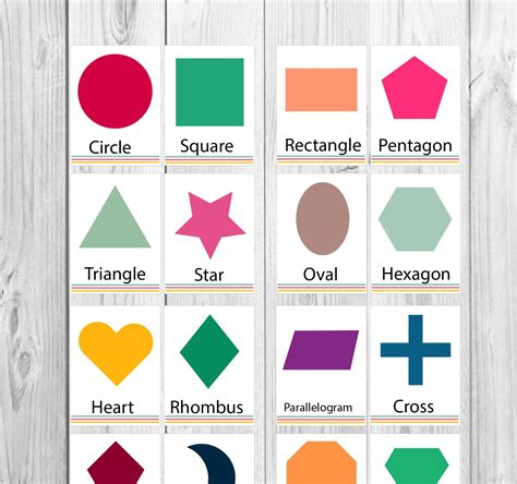 printable shapes flash cards shapes flash cards nursery wall etsy