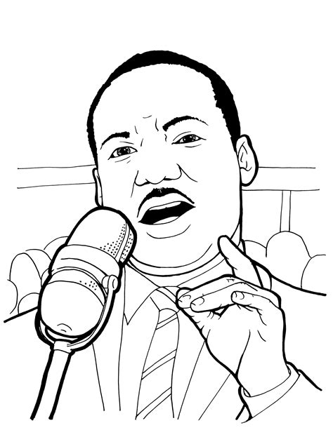 martin luther king jr day coloring pages  getcoloringscom