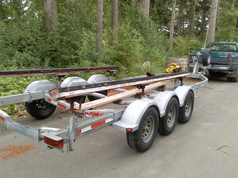 king triple axle trailer lbs gross excellent shape litte   hull truth boating