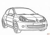 Renault Clio Sport Coloring Pages Rs Printable Car sketch template