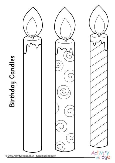 birthday candle template printable  concept