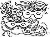 Gras Mardi Coloring Mask Pages Clipart Carnevale Masks Clip Da Disegni Color Colorare Maschere Cliparts Stampare Feathered Brush Ink Drawings sketch template