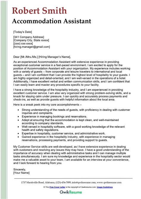 assistant food  beverage manager cover letter examples qwikresume