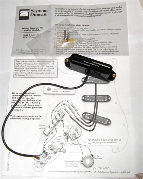 wiring diagram  seymour duncan pickups
