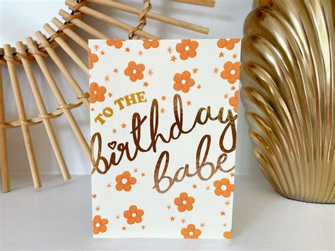 birthday care card  friend   birthday babe etsy