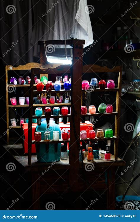 colorful nail polish bottles  salon  havana editorial image image