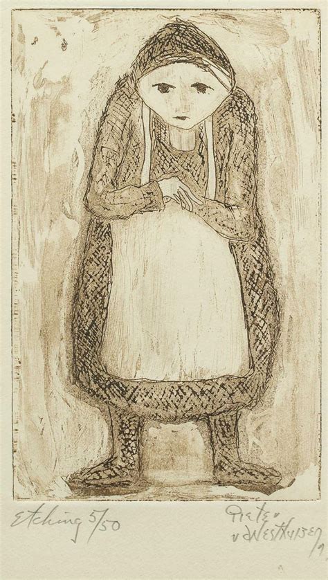 bid  pieter van der westhuizen sa     etchings grandmother portrait signed