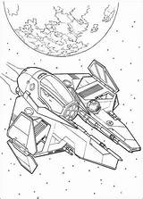Coloring Pages Star Jedi Starfighter sketch template