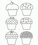 Coloring Pages Cup Cake Cupcake Printable Kids Popular sketch template