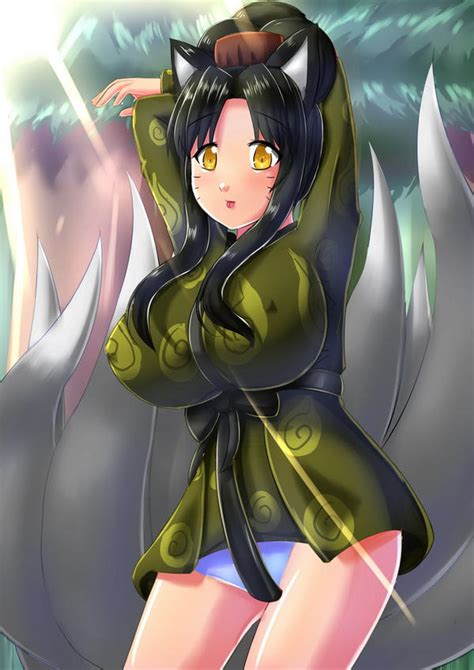 commission to mizuho164 nine tail fox girl by xano501 on deviantart