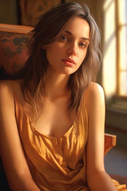 Premium Ai Image Girl In Yellow Dress