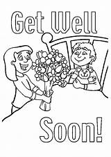 Coloring Well Soon Pages Better Feel Printable Hope Print Flowers Color Kids Boy Card Template Sick Domestic Violence Getdrawings Getcolorings sketch template