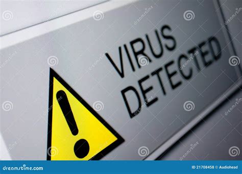 virus detected royalty  stock  image