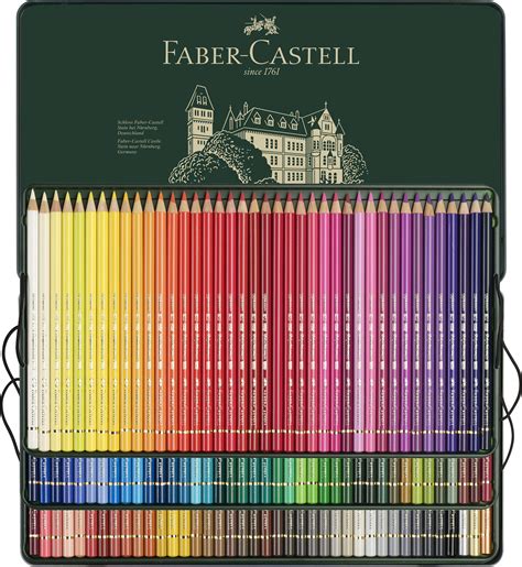 faber castell polychromos artists color pencils tin   colors