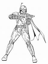 Pages Coloring Fett Boba Printable Boys sketch template