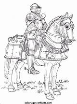 Coloriage Knight Knights Chevaliers Colorier Rubrique Chevalier Ritter Dessin Lineart Ausmalbilder Moyen Equitation Mittelalter Sehen Informatie sketch template