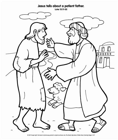 prodigal son coloring page printable coloring pages
