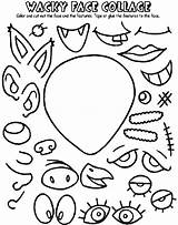 Face Collage Coloring Wacky Pages Crayola Kids Color Cut Faces Print Features Activities Crafts Printable Preschool Create Dr Seuss Therapy sketch template