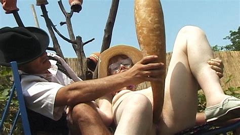 Hairy Granny Outdoor Fucked With Huge Turnip Porno