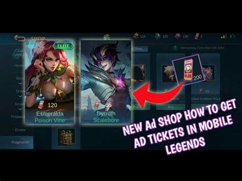 earn ad   mobile legends collect ad    elite skin youtube