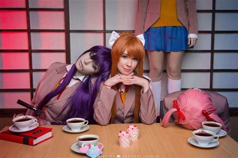 Pin By Kitty Joy On Ddlc Literature Club Group Cosplay Cosplay