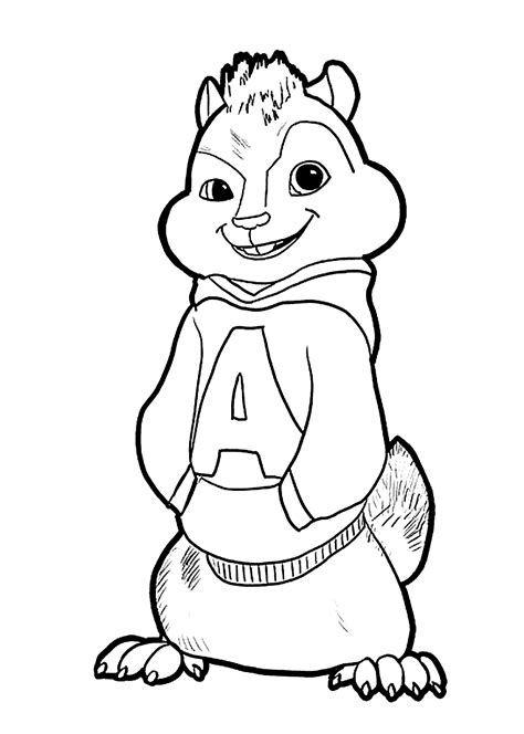 realistic chipmunk coloring pages