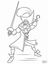 Hook Captain Coloring Clipart Library Line Disney sketch template