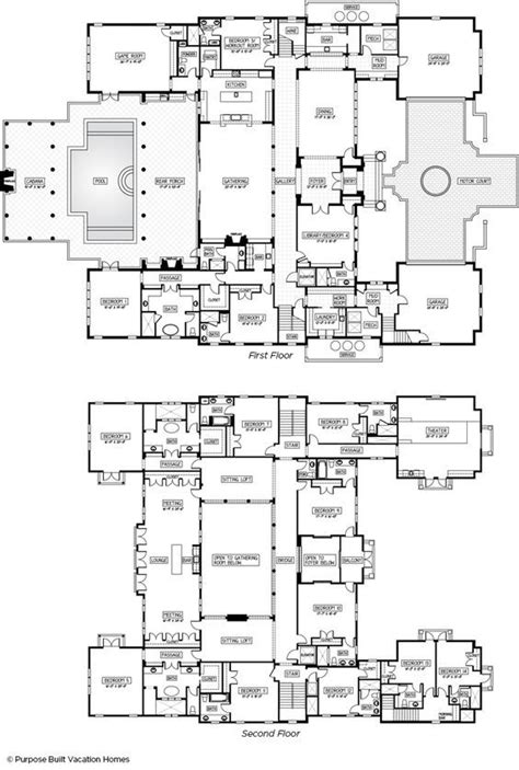 pin  floor plans  mansions  estate homes