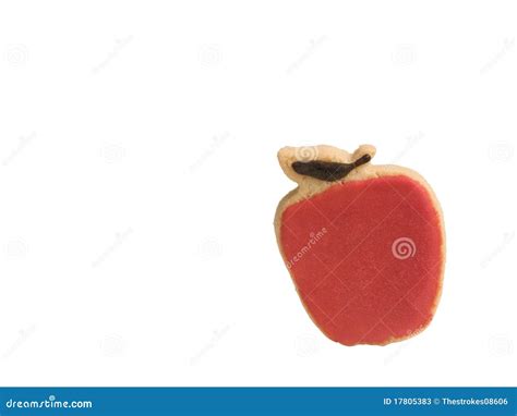 rood appelvormig koekje stock afbeelding image  ontbijt
