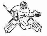 Goalie Yescoloring Players Blackhawks Nhl sketch template