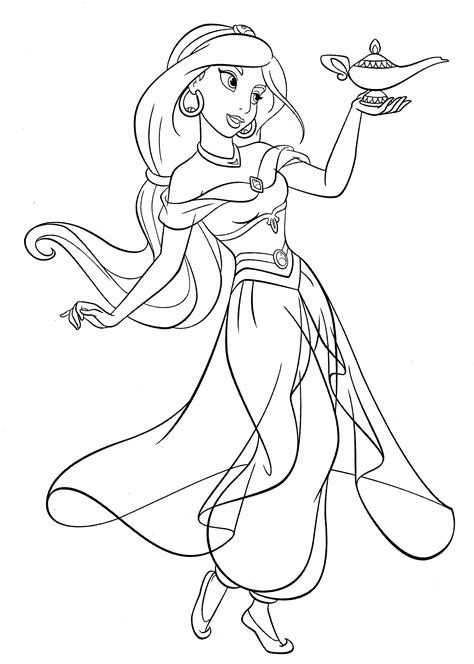 walt disney coloring pages princess jasmine walt disney disney