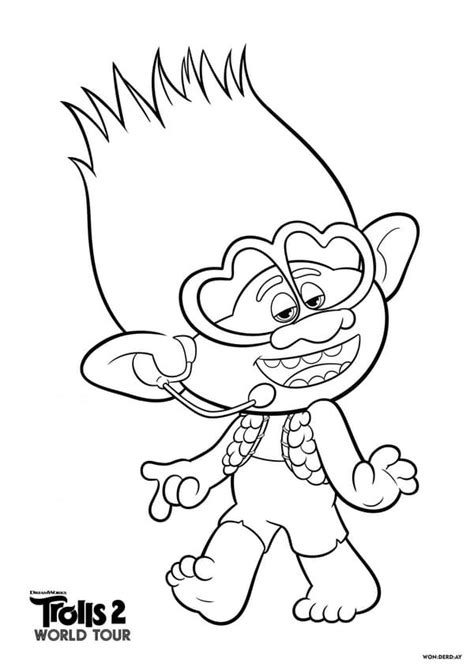 trolls world  coloring pages coloring home