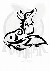 Tribal Fox Coyote Tattoo Tattoos Wolf Deviantart Drawings Drawing Designs Visit Cute Little Choose Board sketch template