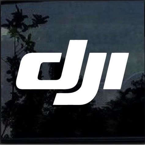 logo  dji  shown   car window