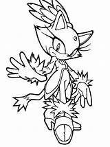 Blaze Coloring Cat Pages Sonic sketch template