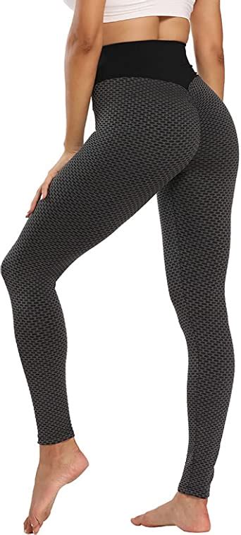 honeycomb textured yoga pants women anti cellulite waffle leggings high