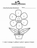 Number Color Easy Worksheet Worksheets Printable Print Educational Ways Two sketch template