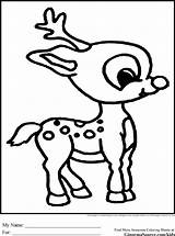 Rudolph Reindeer Rudolf Nose Cartoon Template Getcolorings Reinde sketch template