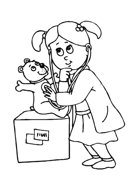 kid women doctor coloring sheet printable day coloring coloring home