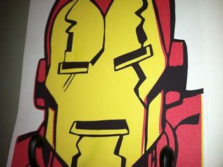 iron man paper cutout head paper cutout head  iron man flickr
