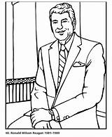 Coloring Ronald Reagan Pages Presidents President Printable Mcdonald Patriotic Sheets Color Print Printables Usa Wilson Go Help Comments Printing Next sketch template