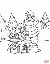 Santa Claus Coloring Gifts Pages Christmas Colorear Para Dibujo Weihnachtsmann Mikołaj Do Druku Kolorowanka Kolorowanki Con święty Dla Dzieci Mit sketch template