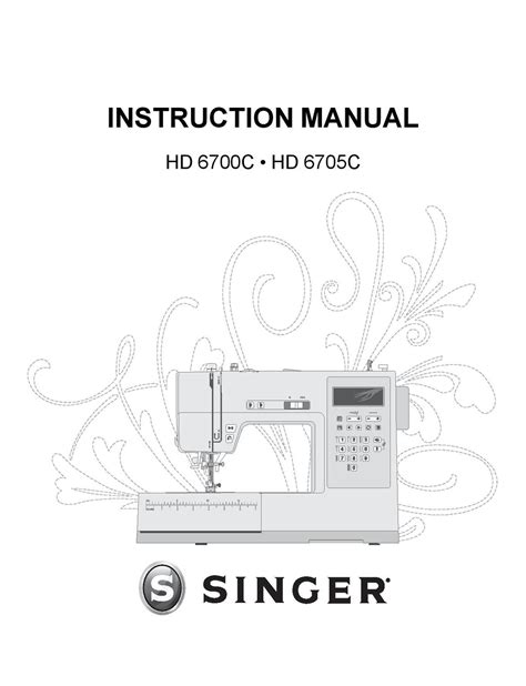 singer hd  hd   sewing machine instruction manual user manual complete user guide