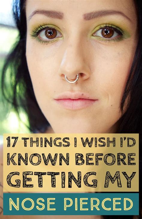 17 things i wish i d known before i got my nose pierced tatring