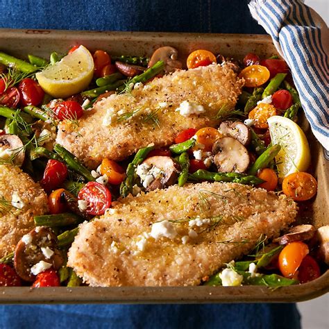 greek chicken  roasted spring vegetables lemon