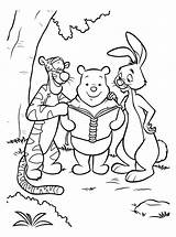 Pooh Coloring Pages Rabbit Tigger Winnie Bee Rocks Eeyore Travels Costume sketch template
