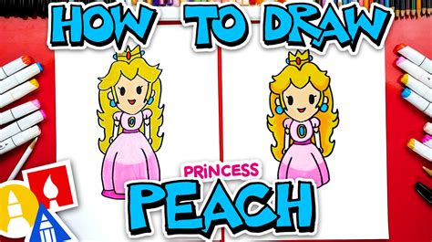 draw princess peach art  kids hub